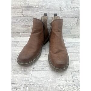 Spring Step Nonia Boots Womens Size 39 Faux Leather Side Zip Comfort Ankle Shoes